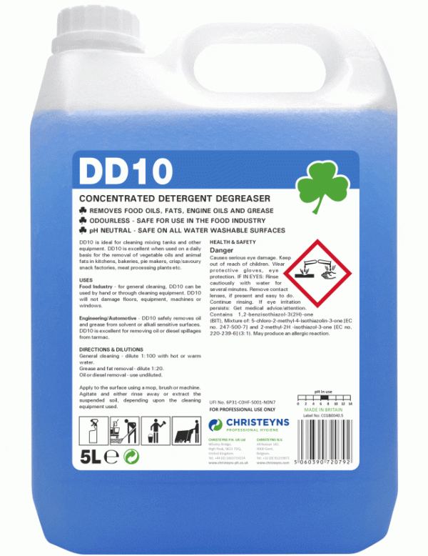DD10 Detergent Degreaser 5L – Commercial Cleaner